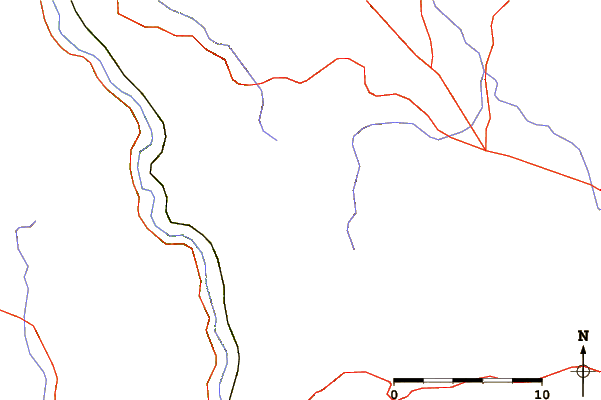 Roads and rivers around Ozren (Pešter)