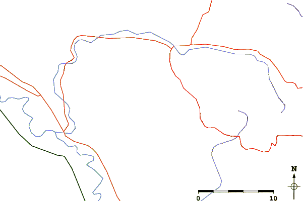 Roads and rivers around Ozren (Sokobanja)