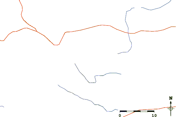 Roads and rivers around Pacana Caldera