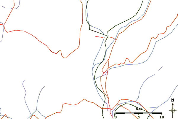 Roads and rivers around Paganella