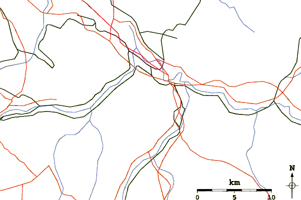 Roads and rivers around Pagasarri