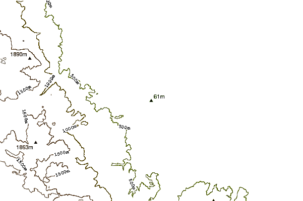 Mountain peaks around Paiko