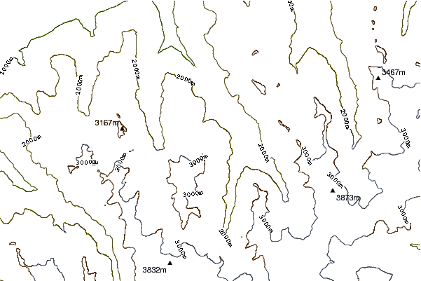 Mountain peaks around Palanche de la Cretta