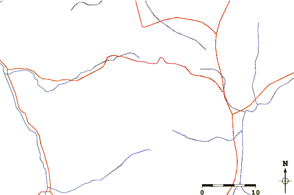 Roads and rivers around Palcaraju