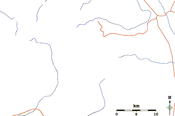 Roads and rivers around Palisade Crest