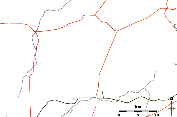 Roads and rivers around Palo Pinto Mountains