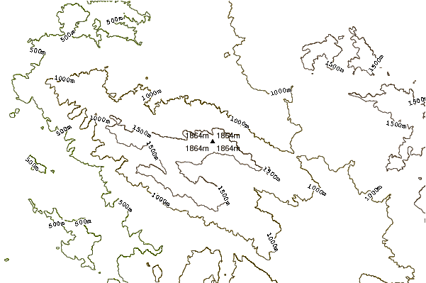 Mountain peaks around Palomar Mountain