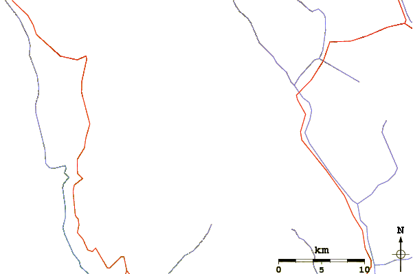 Roads and rivers around Panchachuli