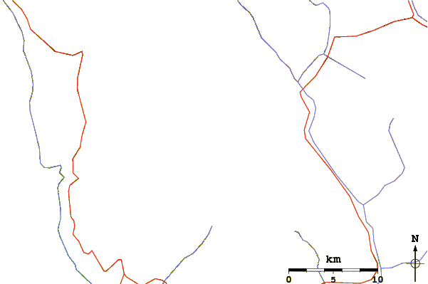 Roads and rivers around Panchchuli