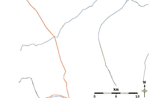 Roads and rivers around Panther Mountain (Alberta)