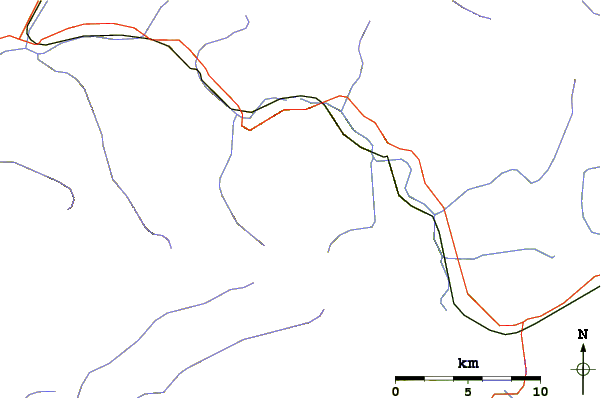 Roads and rivers around Panther Mountain (New York)