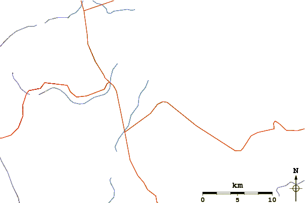 Roads and rivers around Panum Crater