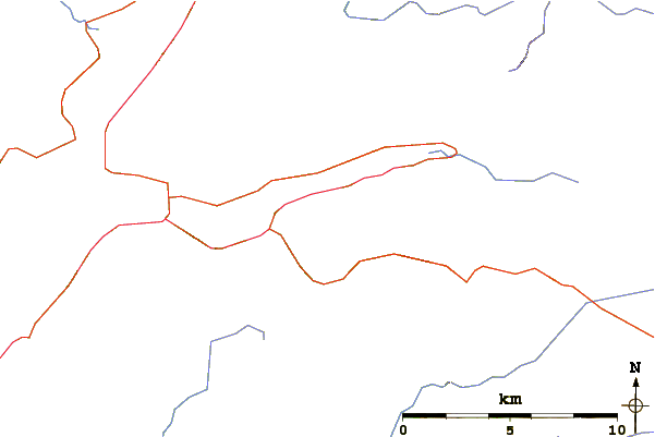 Roads and rivers around Pap of Glencoe