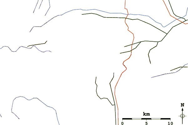 Roads and rivers around Papuk