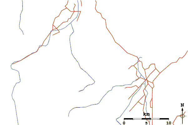 Roads and rivers around Parapara Peak