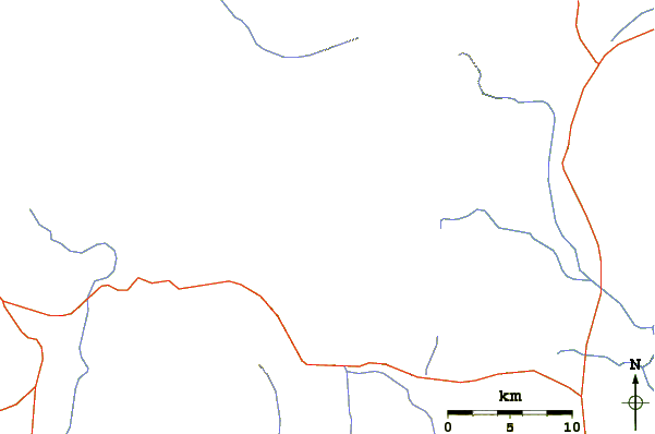 Roads and rivers around Parinacota