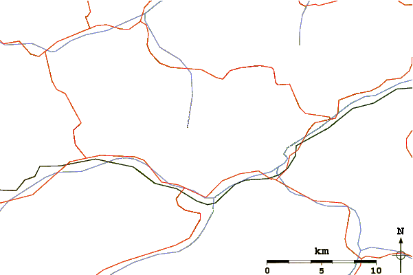 Roads and rivers around Parseierspitze