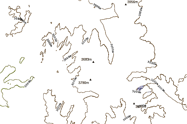 Mountain peaks around Parsons Peak