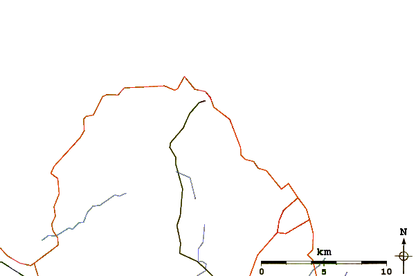 Roads and rivers around Parys Mountain