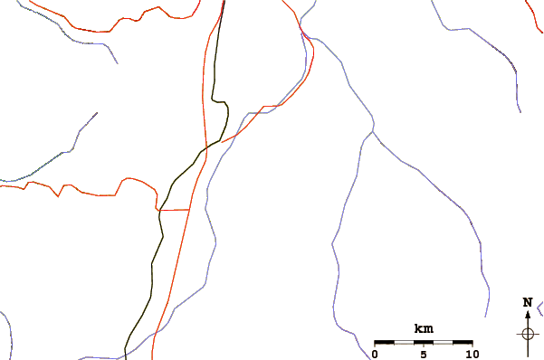 Roads and rivers around Pasochoa