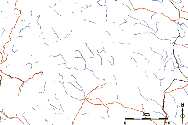 Roads and rivers around Pastatjåkå