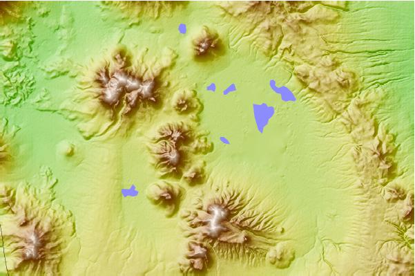 Surf breaks located close to Pastos Grandes Caldera