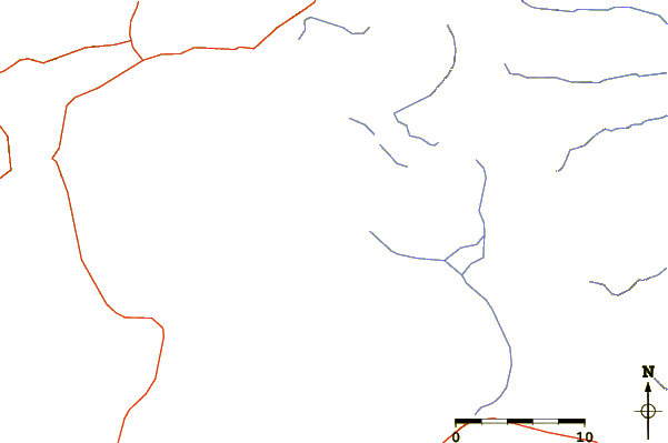 Roads and rivers around Pastos Grandes Caldera