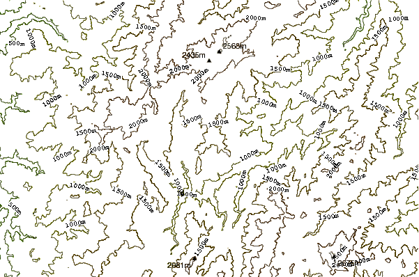 Mountain peaks around Patoc