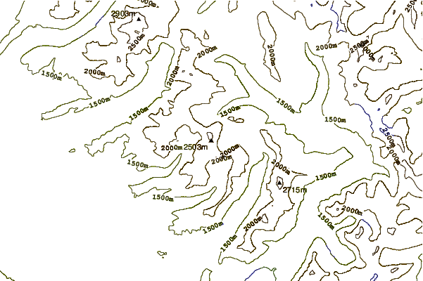 Mountain peaks around Paul Bunyans Cabin