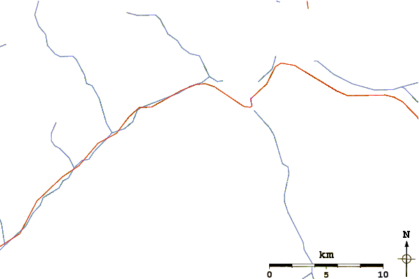 Roads and rivers around Paul Bunyans Stump