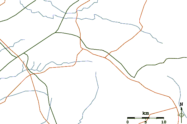 Roads and rivers around Pavagadh