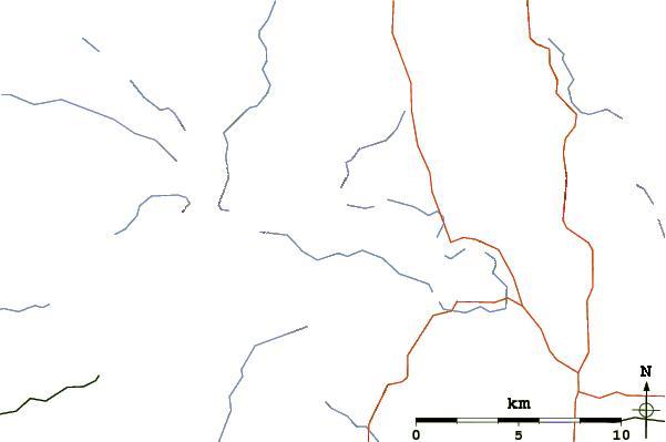 Roads and rivers around Pavey Ark