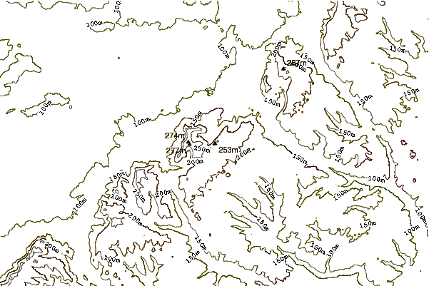 Mountain peaks around Pavis Wood