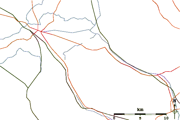 Roads and rivers around Pavis Wood