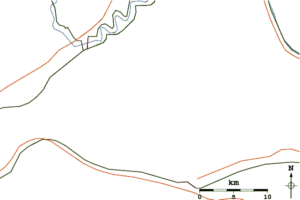 Roads and rivers around Peaks of Otter