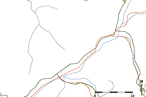 Roads and rivers around Pécloz