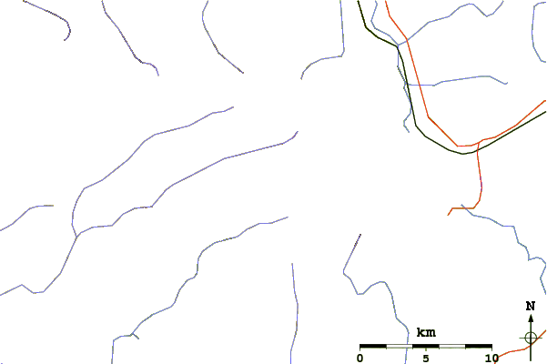 Roads and rivers around Peekamoose Mountain