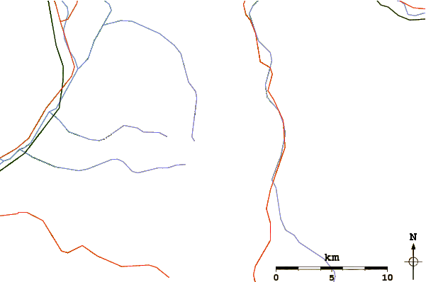 Roads and rivers around Peitlerkofel