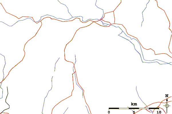 Roads and rivers around Pen Y Fan