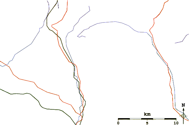 Roads and rivers around Pen-y-ghent