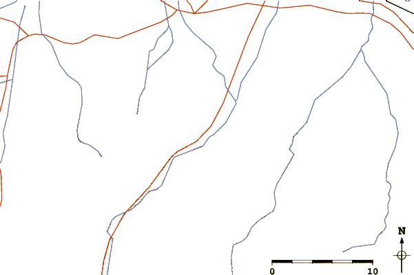 Roads and rivers around Peña Bajenza