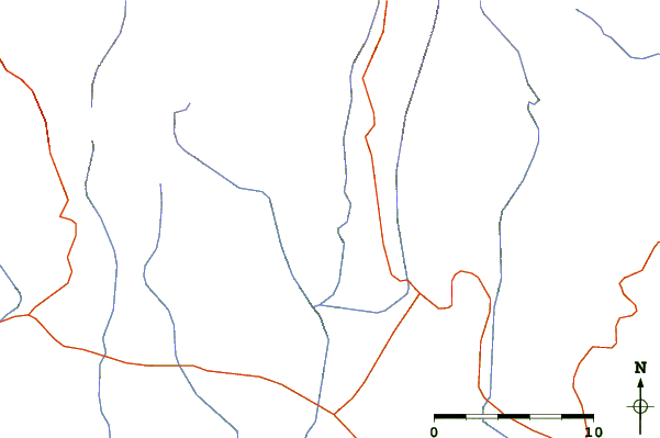 Roads and rivers around Peña Falconera