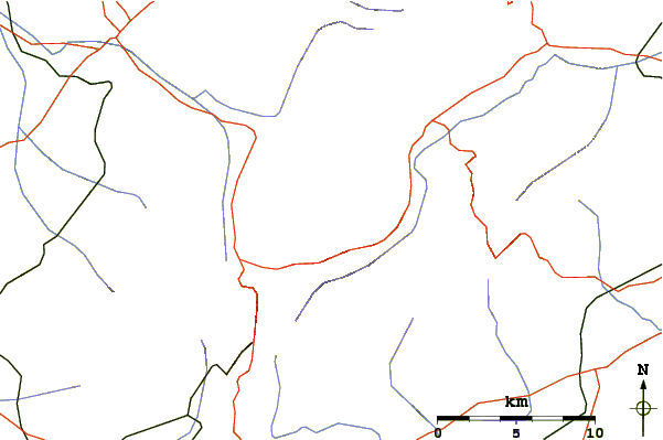 Roads and rivers around Mount Peñalara