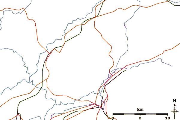 Roads and rivers around Pendle Hill