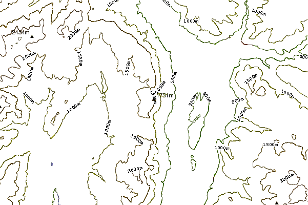 Mountain peaks around Penegal