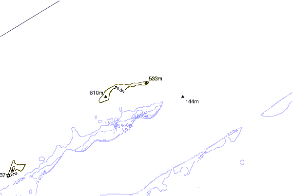 Mountain peaks around Penguin Island (South Shetland Islands)