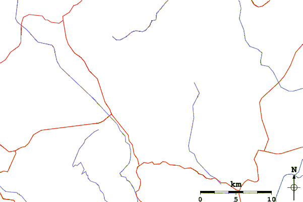 Roads and rivers around Penyagolosa