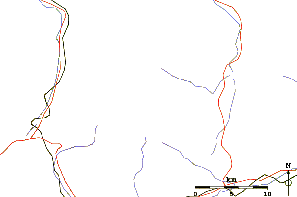 Roads and rivers around Peric