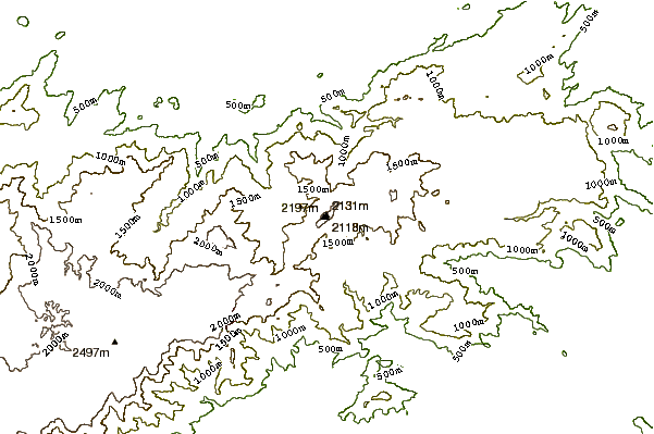 Mountain peaks around Perumal Peak