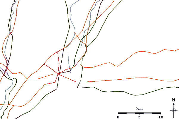 Roads and rivers around Peter's Rock